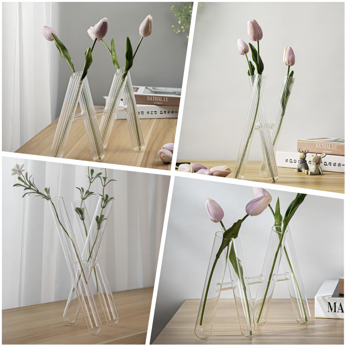 Glass Test Tube Crafts Flower Arrangement Vase Ornaments Home Decor
