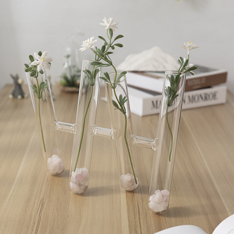 Glass Test Tube Crafts Flower Arrangement Vase Ornaments Home Decor